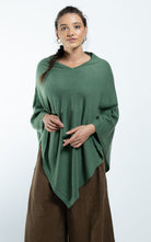 Surya Australia Ethical Cashmere Poncho made in Nepal - Teal