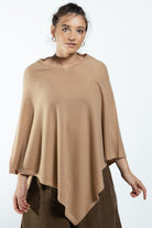 Surya Australia Ethical Cashmere Poncho made in Nepal - Almond