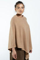 Surya Australia Ethical Cashmere Poncho made in Nepal - Almond