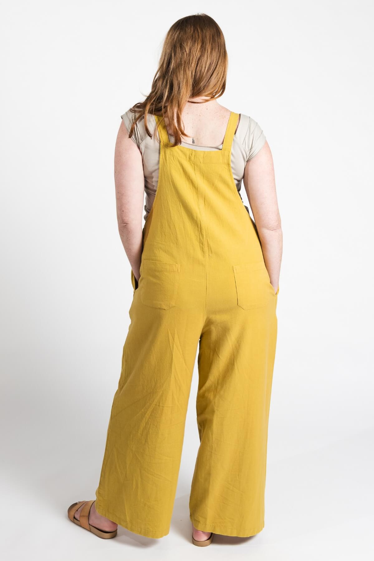 Surya Baggy Cotton 'Juanita' Overalls made in Nepal - Mustard