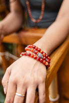 Surya Australia Ethical Mala Bracelets made in Nepal - Red Jasper