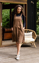 Surya Australia Cotton Corduroy Pinafore made in Nepal - Peanut