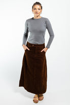 Surya Corduroy Maxi Skirt made in Nepal