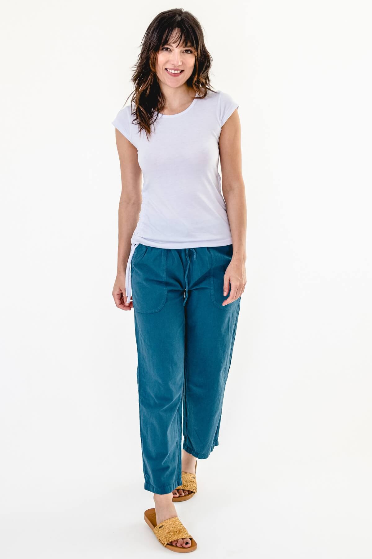 Surya Australia Ethical Cotton Everyday Pants made in Nepal - Turquoise