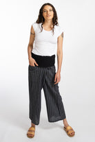 Surya Australia Ethical Striped Cotton Thai Fisherman Pants - Black