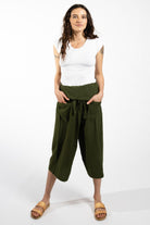 Surya Australia Short Fisherman Pants made in Nepal - Green