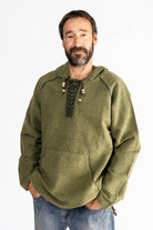 Surya Australia Ethical Thick Cotton Hoodie made in Nepal - Green