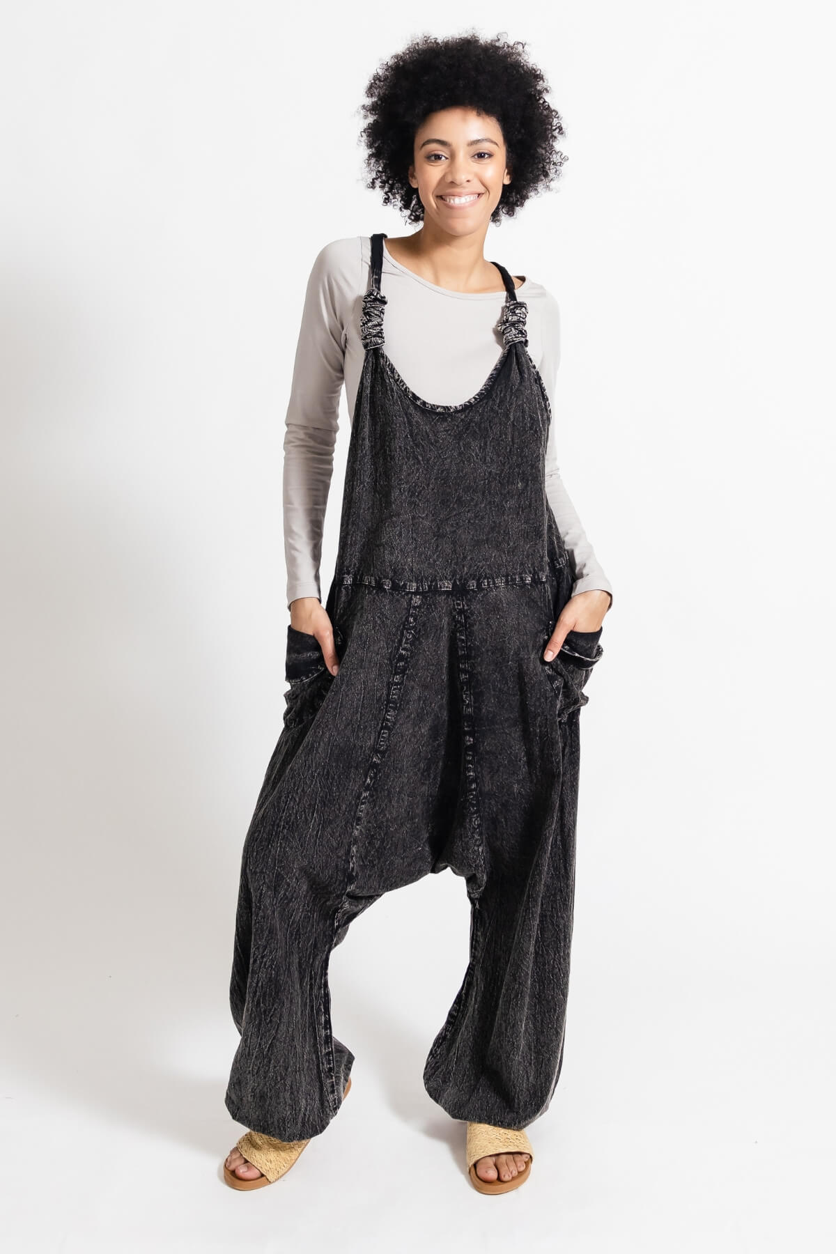 Surya Ethical Cotton Drop Crotch Overalls made in Nepal