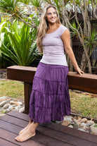 Surya Australia Ethical Cotton 'Franti' Skirt made in Nepal - Lilac