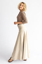 Surya Australia Ethical Cotton Wrap Skirt made in Nepal - Oatmeal