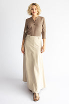 Surya Australia Ethical Cotton Wrap Skirt made in Nepal - Oatmeal