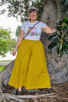 Surya Australia Ethical Cotton Palazzo Pants from Nepal - Mustard