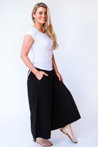 Surya Australia Ethical Cotton Palazzo Pants made in Nepal - Black