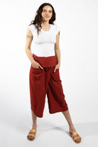 Surya Australia Short Fisherman Pants made in Nepal - Rust