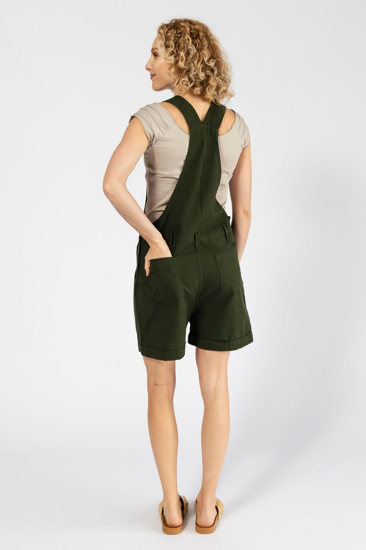 Surya Cotton Short Overalls (Dungarees) made in Nepal - Green