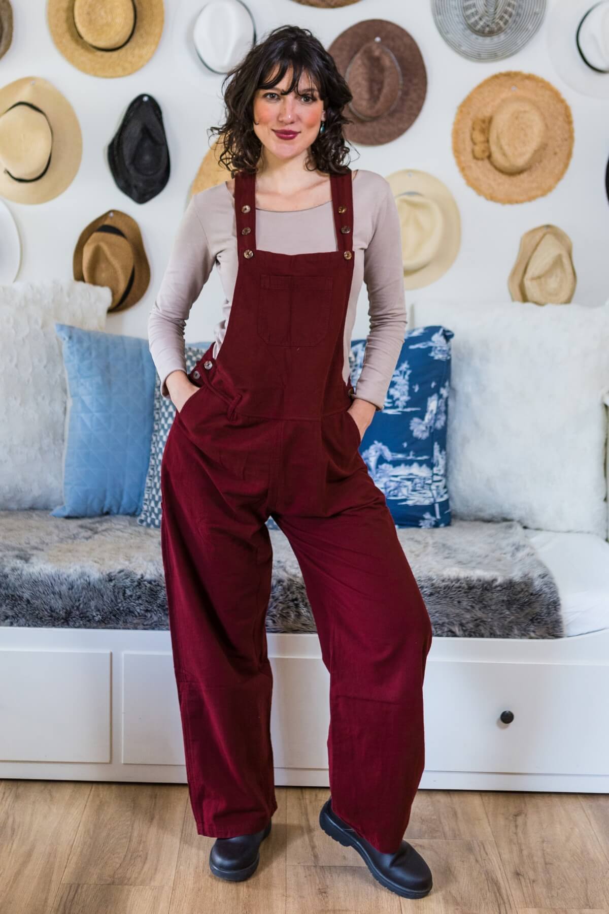 Surya Australia Ethical Classic Cotton Overalls from Nepal - Berry