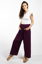 Surya Australia Cotton Thai Fisherman Pants made in Nepal - Wine