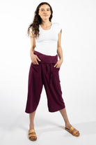 Surya Australia Short Fisherman Pants made in Nepal - Wine