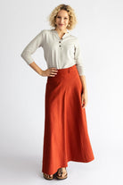 Surya Australia Ethical Cotton Wrap Skirt made in Nepal - Rust