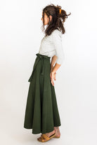 Surya Ethical Cotton Wrap Skirts made in Nepal - left side view