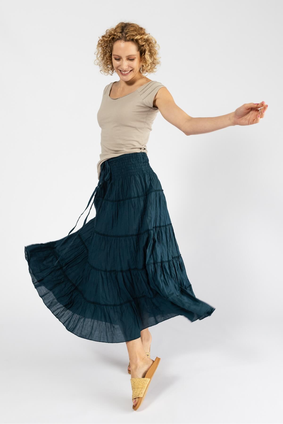 Surya Ethical Cambric Cotton Skirts made in Nepal 