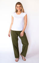 Surya Australia Ethical Cotton Loose Pants from Nepal - Green