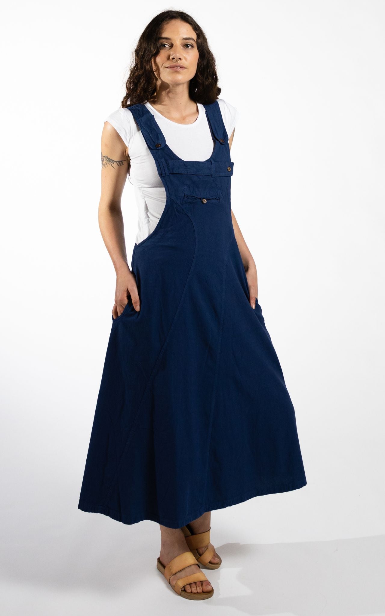 Cotton Dungaree Dress | Ethically made in Nepal – Surya