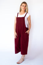 Surya Australia Baggy Cotton 'Juanita' Overalls made in Nepal - Berry 