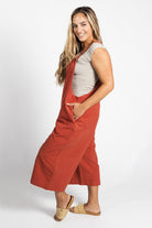 Surya Australia Ethical Cotton Loose Baggy 'Juanita' Overalls from Nepal - Rust