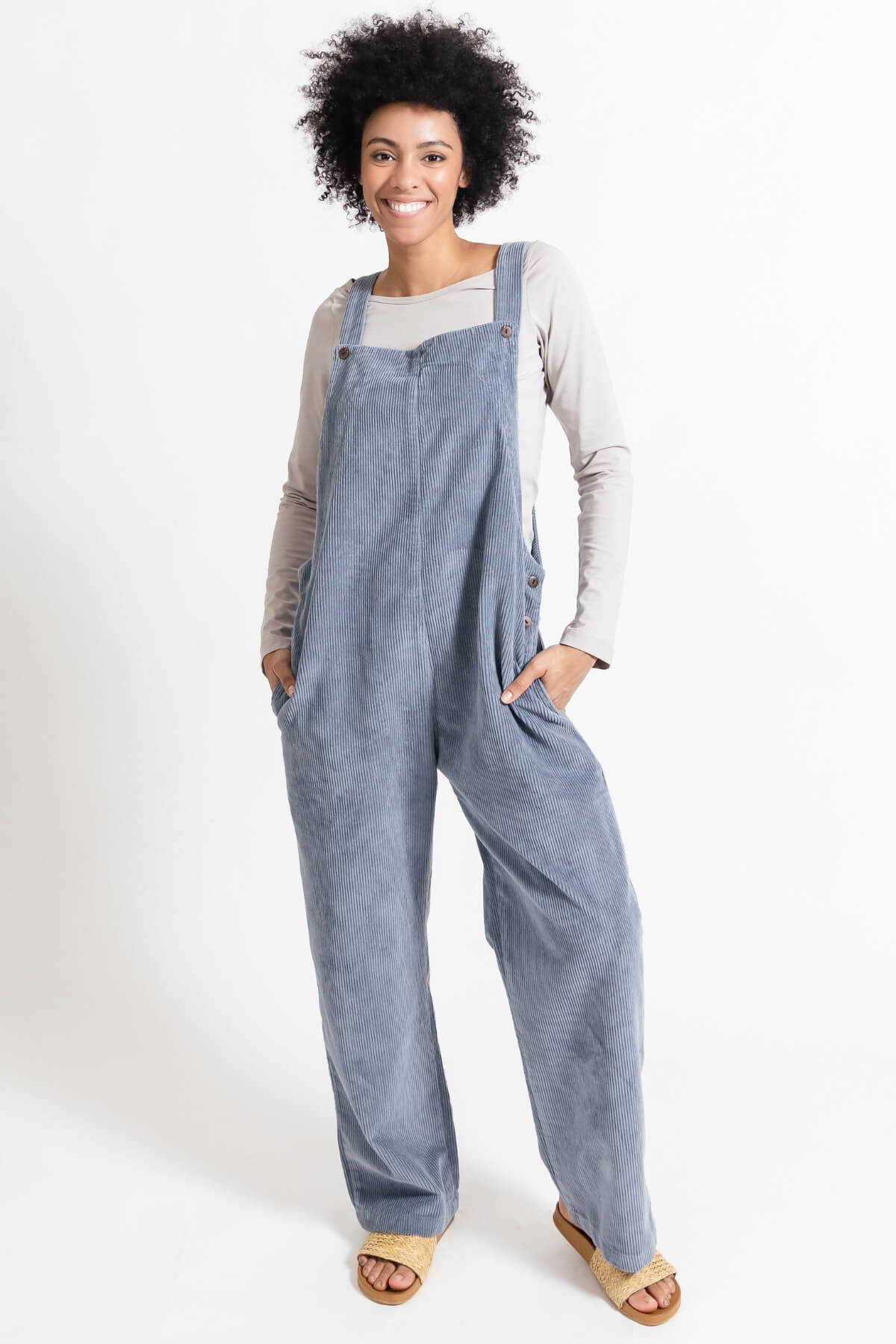 Surya Corduroy Overalls Dungarees made in Nepal - front