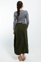 Surya Corduroy Maxi Skirt made in Nepal - rear view