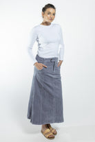 Surya Cotton Corduroy Maxi Skirt made in Nepal