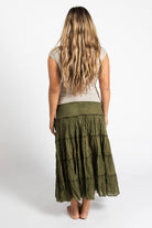 Surya Ethical Crinkle Cotton Skirt made in Nepal - rear view