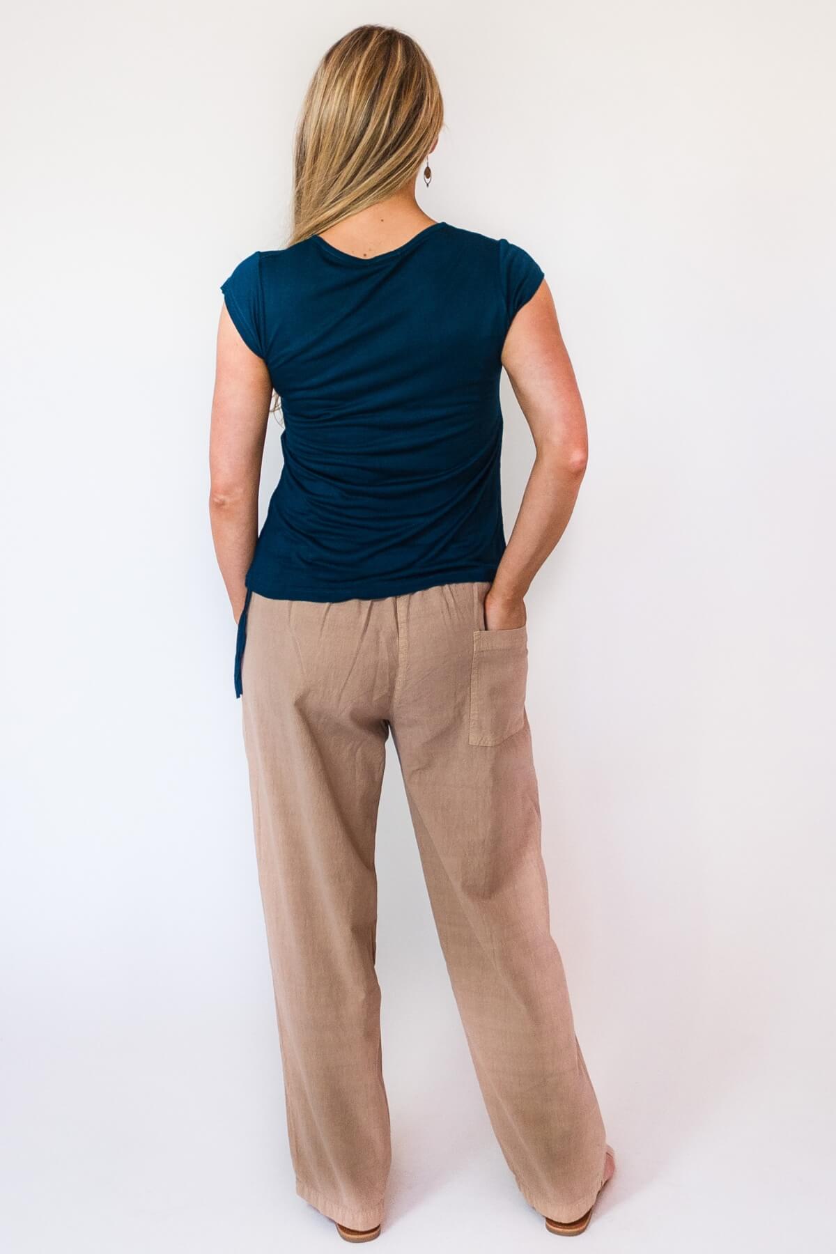 Surya Australia Ethical Cotton Everyday Pants from Nepal - Sand