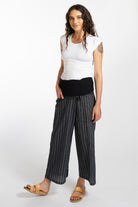 Surya Australia Ethical Striped Cotton Thai Fisherman Pants - Black