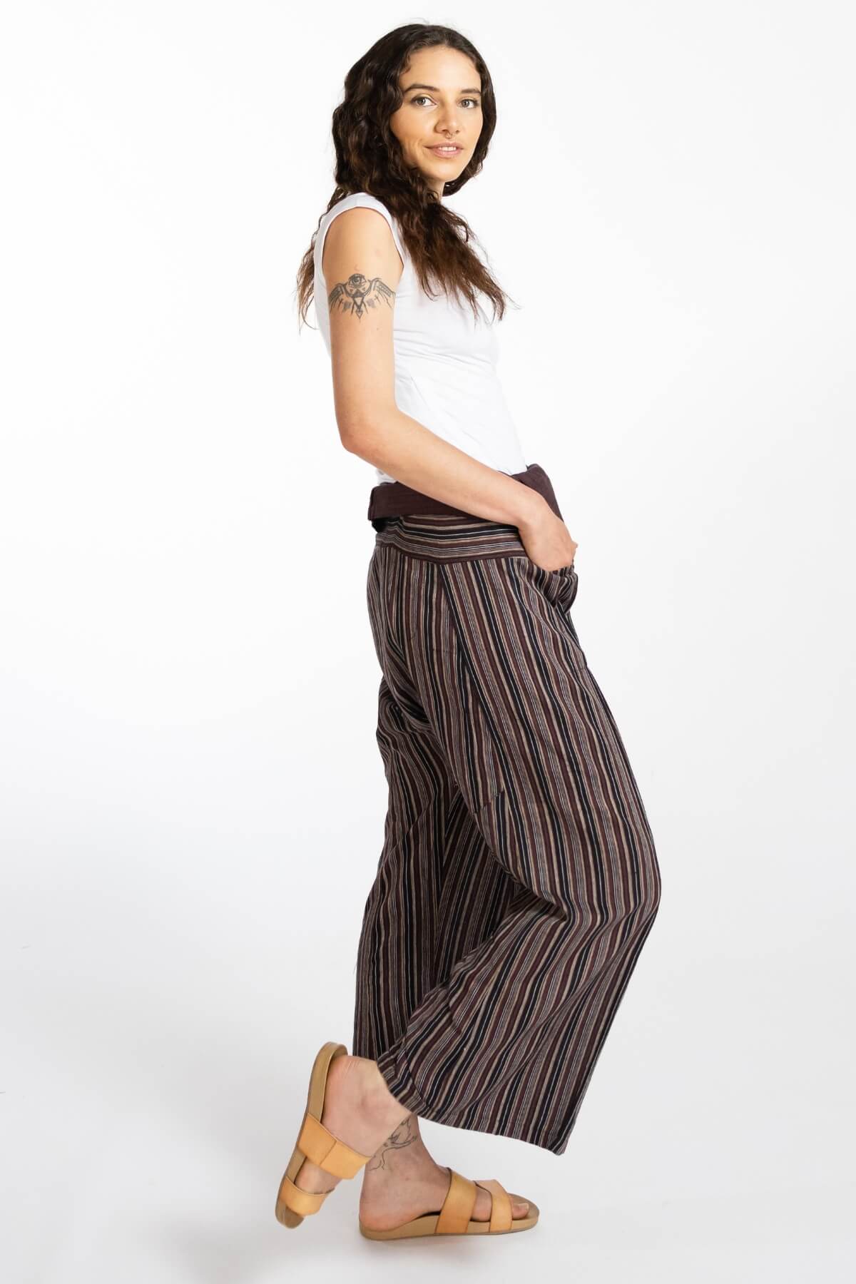 Surya Australia Ethical Cotton Thai Fisherman Pants - Chocolate