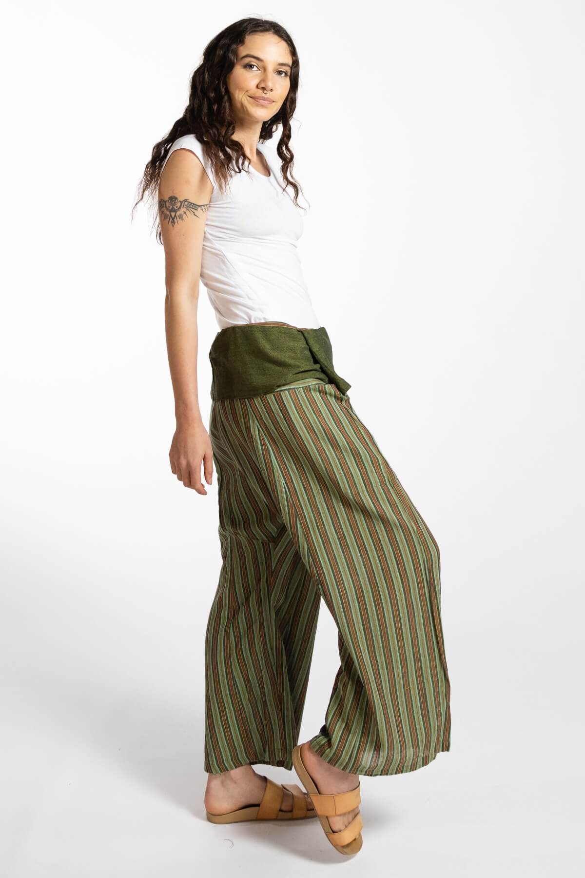 Surya Australia Ethical Cotton Thai Fisherman Pants - Green