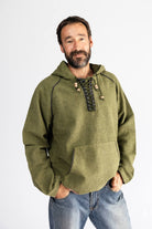 Surya Australia Ethical Thick Cotton Hoodie made in Nepal - Green