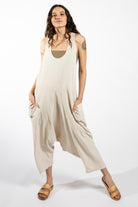 Surya Ethical Cotton 'Bahini' Overalls made in Nepal - Oatmeal