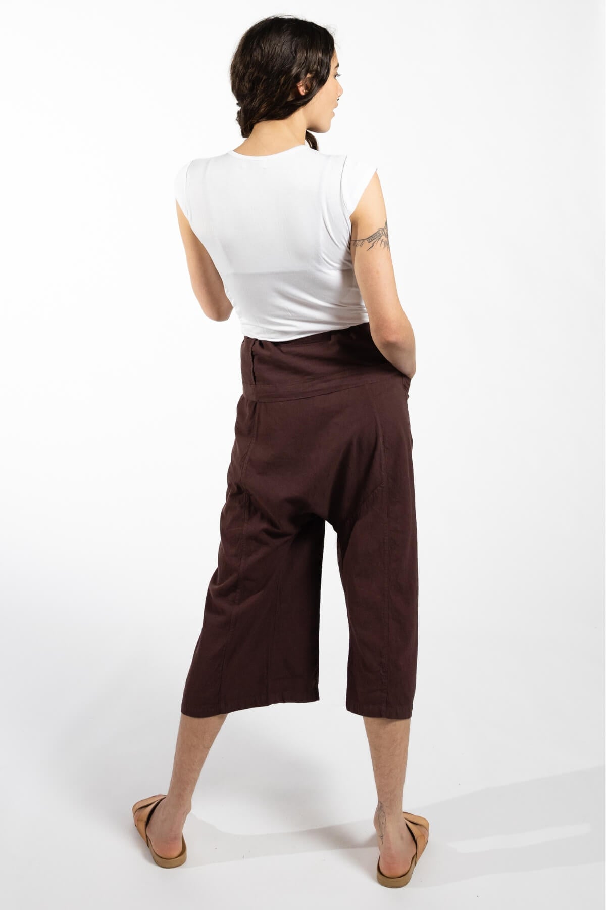 Surya Australia Short Fisherman Pants made in Nepal - Chocolate