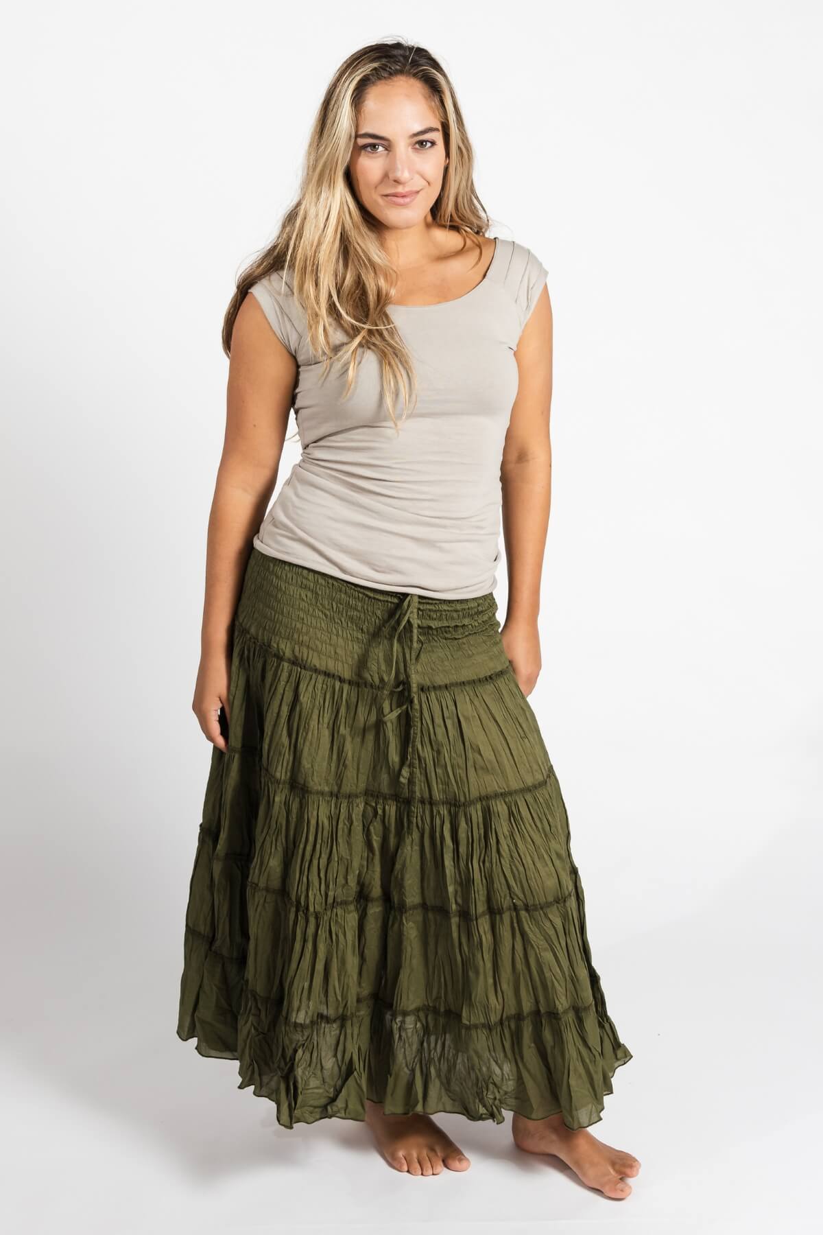 Surya Ethical Crinkle Cotton Skirts made in Nepal