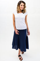 Surya Ethical 'Rosa' Skirt made in Nepal - Dark Blue