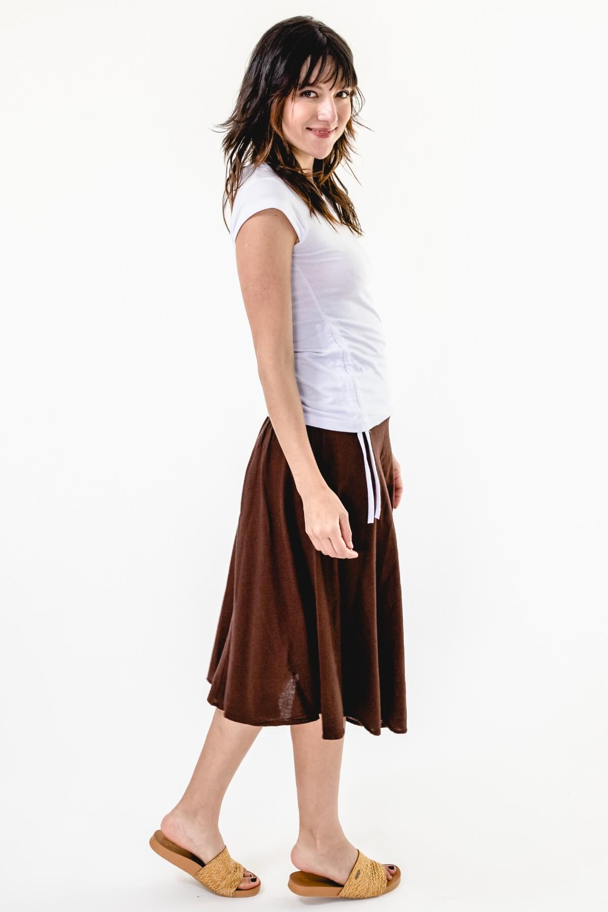 Surya Ethical Cotton 'Rosa' Skirt from Nepal - right side view