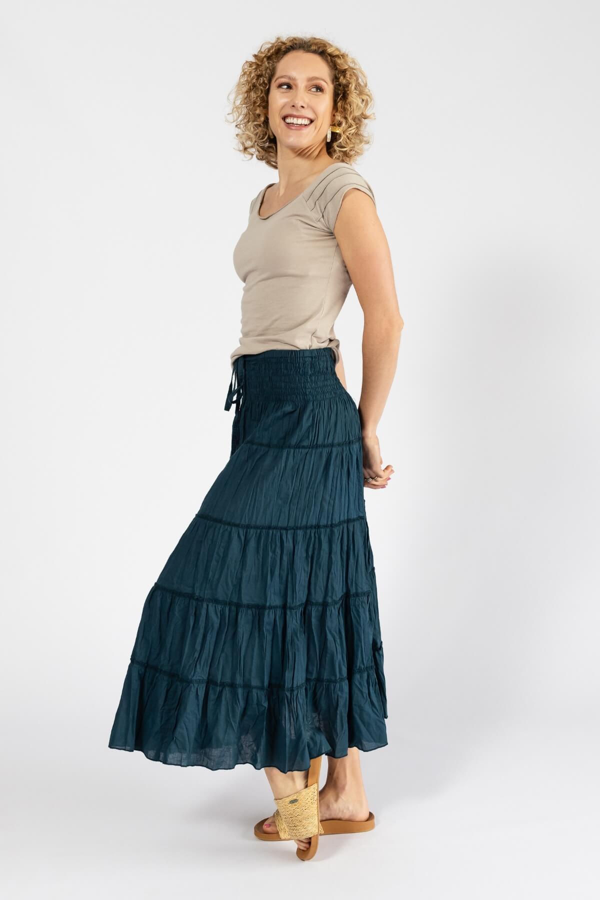 Surya Australia Ethical Cotton 'Franti' Skirt made in Nepal 