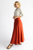 Surya Australia Ethical Cotton Wrap Skirt made in Nepal - Rust