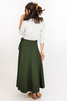 Surya Ethical Cotton Wrap Skirt made in Nepal - rear view