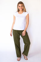 Surya Australia Ethical Cotton Loose Pants from Nepal - Green