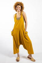 Surya Ethical Cotton 'Bahini' Overalls Dungarees made in Nepal - Mustard