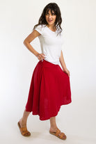 Surya Everyday Cotton 'Rosa' Skirt from Nepal - elastic waistband