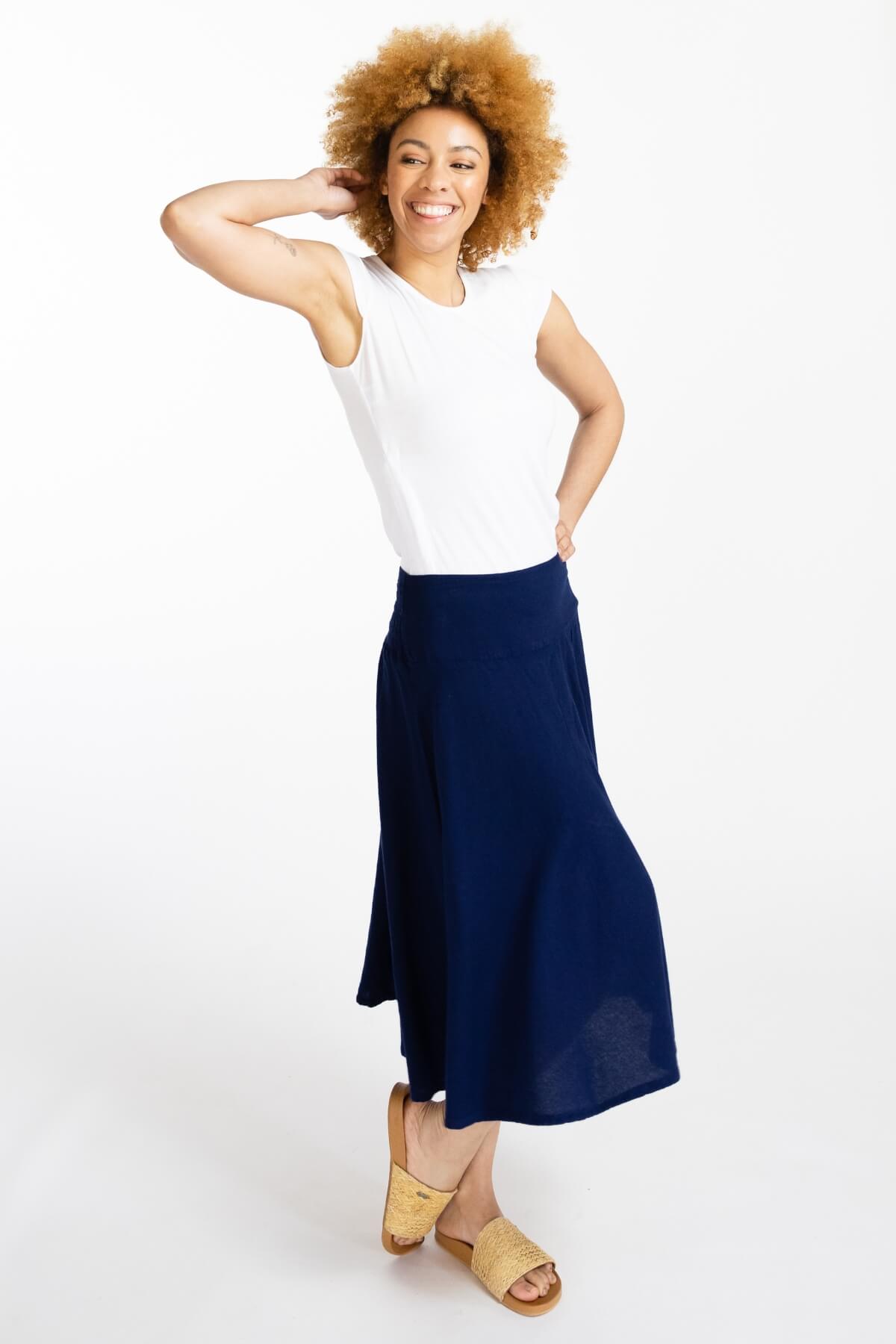 Surya Ethical Skirts made in Nepal - Dark Blue